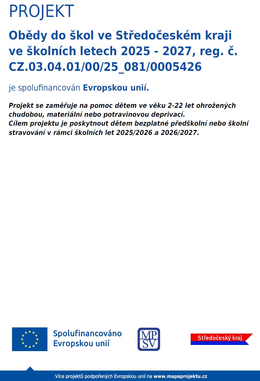 Obědy do škol ve středočeském kraji IV.